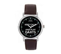 Toff London Black Keep Calm and Play Darts Blue Batons Watch