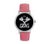 Toff London Black Mantieni la calma e gioca a freccette Orologio da donna 38 mm Cassa 3 atm Resistente all'acqua Design personalizzato Movimento al quarzo Di lusso Alla moda