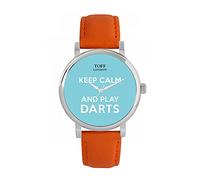 Toff London Blue Keep Calm and Play Darts Watch