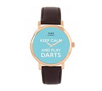 Toff London Blue Keep Calm and Play Darts Watch