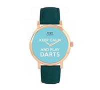 Toff London Blue Keep Calm and Play Darts Watch