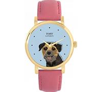 Toff London Border Terrier Head Dog Watch 38mm Cassa 3atm Resistente all'acqua Movimento al quarzo progettato su misura Lusso alla moda