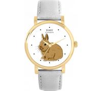 Toff London Brown Netherland Dwarf Rabbit Watch Ladies 38mm Case 3atm Resistente all'acqua Design personalizzato Movimento al quarzo Di lusso Alla moda