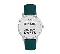 Toff London Grey Mantieni la calma e gioca a freccette Orologio da donna 38 mm Cassa 3 atm Resistente all'acqua Design personalizzato Movimento al quarzo Di lusso Alla moda