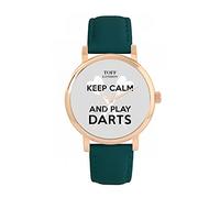 Toff London Grey Mantieni la calma e gioca a freccette Orologio da donna 38 mm Cassa 3 atm Resistente all'acqua Design personalizzato Movimento al quarzo Di lusso Alla moda