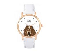 Toff London Marrone Bianco Springer Spaniel Head Dog Watch