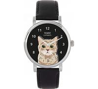 Toff London Orologio Beige con testa di gatto soriano