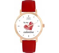 Toff London Orologio bianco con cuore rosso Be My Valentine