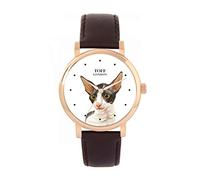 Toff London Orologio blu con testa di gatto Cornish Rex
