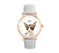 Toff London Orologio blu con testa di gatto Cornish Rex