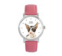 Toff London Orologio blu con testa di gatto Cornish Rex