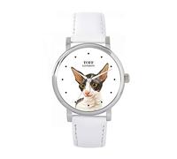 Toff London Orologio blu con testa di gatto Cornish Rex