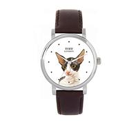 Toff London Orologio blu con testa di gatto Cornish Rex