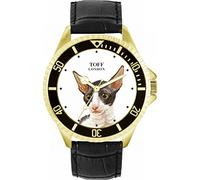 Toff London Orologio blu con testa di gatto Rex della Cornovaglia