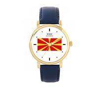 Toff London Orologio con bandiera della Macedonia del Nord
