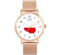 Toff London Orologio con bandiera della Polonia