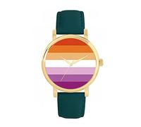 Toff London Orologio con bandiera lesbica dell'orgoglio