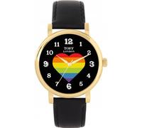 Toff London Orologio con numeri arabi Pride Rainbow Heart