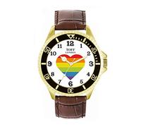 Toff London Orologio con numeri arabi Pride Rainbow Heart