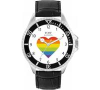 Toff London Orologio con numeri arabi Pride Rainbow Heart