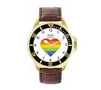 Toff London Orologio con numeri arabi Pride Rainbow Heart