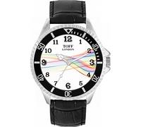Toff London Orologio con numeri arabi Pride Ribbon