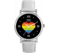 Toff London Orologio con numeri romani Pride Rainbow Heart