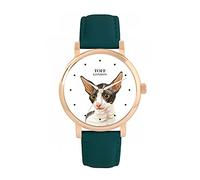 Toff London Orologio con testa di gatto Cornish Rex blu