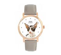 Toff London Orologio con testa di gatto Cornish Rex blu
