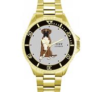 Toff London Orologio da cane boxer bianco marrone
