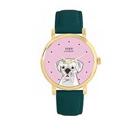 Toff London Orologio da cane con testa di pugile bianco