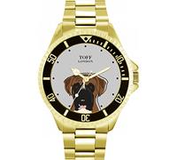 Toff London Orologio da cane marrone Boxer Head