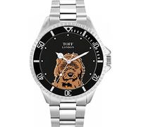 Toff London Orologio da polso da uomo Brown Cockapoo Head Dog da 42 mm con design personalizzato