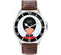 Toff London Orologio da polso da uomo multicolore della guardia reale 42 mm con design personalizzato