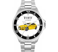 Toff London Orologio da uomo regalo per i fan della piccola auto d'epoca gialla 42 mm