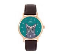 Toff London Orologio gatto russo con testa blu