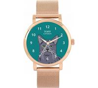 Toff London Orologio gatto russo con testa blu
