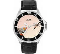 Toff London Orologio grigio con due fringuelli