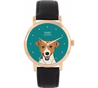 Toff London Orologio Jack Russell Terrier Orologio da donna 38mm Cassa 3atm Resistente all'acqua Movimento al quarzo progettato su misura Lusso Alla moda