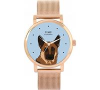 Toff London Orologio marrone con testa di pastore tedesco