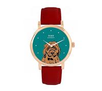 Toff London Orologio marrone testa di cane di Cockapoo