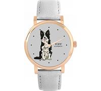 Toff London Orologio per cani border collie bianco nero