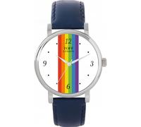 Toff London Orologio Pride Lineare con numeri arabi bianchi Orologio da donna 38mm Cassa 3atm Resistente all'acqua Design personalizzato Movimento al quarzo Lusso Alla moda