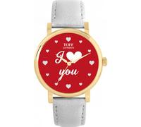 Toff London Orologio rosso Ti amo