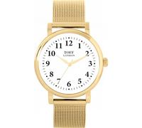 Toff London Orologio tradizionale facile da leggere Cassa 38 mm 3 atm Resistente all'acqua Movimento al quarzo progettato su misura Lusso alla moda