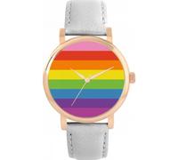 Toff London Pride Original rainbow pride flag Orologio da donna 38mm Cassa 3atm Resistente all'acqua Movimento al quarzo progettato su misura Lusso Alla moda