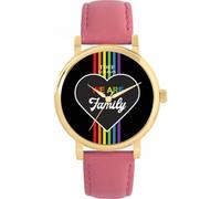 Toff London Pride Orologio da famiglia con cuore nero Orologio da donna 38 mm Cassa 3 atm Resistente all'acqua Movimento al quarzo progettato su misura Lusso alla moda