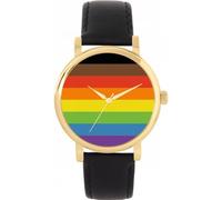Toff London Pride Più colore più bandiera dell'orgoglio Orologio da donna 38 mm Cassa 3 atm Resistente all'acqua Movimento al quarzo progettato su misura Lusso Alla moda