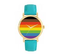 Toff London Pride Più colore più bandiera dell'orgoglio Orologio da donna 38 mm Cassa 3 atm Resistente all'acqua Movimento al quarzo progettato su misura Lusso Alla moda