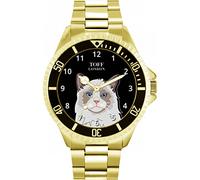 Toff London The Ragdoll Head Cat Orologio da polso da uomo con cassa da 42 mm Design personalizzato